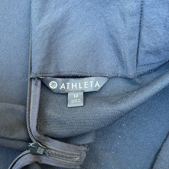 Athleta Wander Slim Ankle pants 353450 Black Side Zip Split Ankle Size 12 - Picture 6 of 7